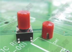 TSC-19 толкатель переключателя; нейлон-66 (UL); красный