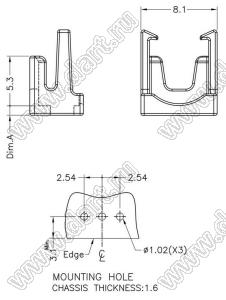 RECE-1.5 кожух фототранзистора; нейлон-66 (UL); черный