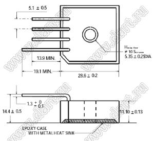 MP2501S мост диодный; 100В; 25,0А