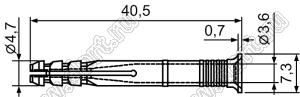 PCA-5 дюбель; нейлон-66 (UL); натуральный