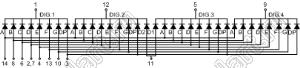 BJ2481CH индикатор светодиодный; 0.28"; 4-разр.; 7-сегм.; красный; общий катод