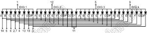 BJ2481DE индикатор светодиодный; 0.28"; 4-разр.; 7-сегм.; оранжевый; общий анод