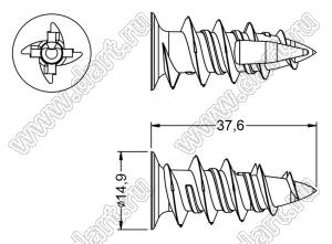 WMEZ-4 дюбель; полибутилентерефталат PBT (UL); белый