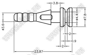 BUB-152G(B) крепежный пистон-амортизатор для вентилятора; термопластичный эластомер TPE (UL); черный