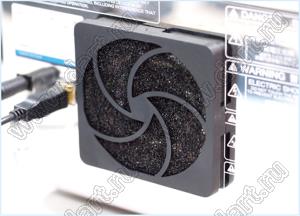 FANCV-5A рамка вентилятора пылезащитная; 79,9х79,9мм; поликарбонат PC + пластик ABS (UL); черный