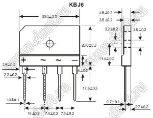 KBJ810 мост диодный; 1000В; 8,0А