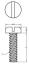 M3.5-10 (N) винт с прямым шлицем; M3,5x0,6; нейлон-66; натуральный