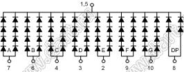 BJ23101AY индикатор светодиодный; 2.3"; 1-разр.; 7-сегм.; желтый; общий катод