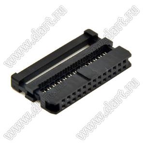 4400-26SR (IDC2-26F, DS1017-26NA2B) розетка IDC, шаг 2,0x2,0мм на плоский кабель (шлейф), имеющий шаг 1,0 мм; 2x13-конт.