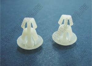 RCD-3 фиксатор платы с двумя защелками; A=3,0мм; нейлон-66 (UL); натуральный