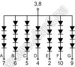 BJ15102HY индикатор светодиодный; 1.5"; 1-разр.; 7-сегм.; желтый; общий анод