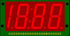 BJ41501JG индикатор светодиодный; 1.5"; 3,5-разр.; 7-сегм.; желто-зеленый; общий катод