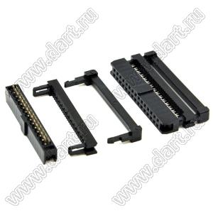 4400-50SR (IDC2-50F, DS1017-50NA2B) розетка IDC, шаг 2,0x2,0мм на плоский кабель (шлейф), имеющий шаг 1,0 мм; 2x25-конт.