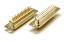 DS1034-25F (5502-25S, DP-25F) розетка прямая D-SUB для пайки в плату; 25-конт.; без гаек