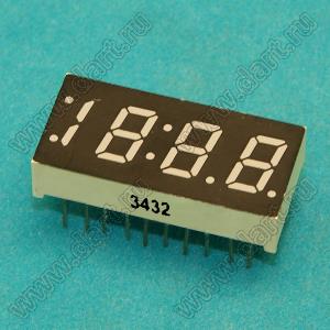 BJ3432GH индикатор светодиодный; 0.33"; 3,5-разр.; 7-сегм.; красный; общий катод