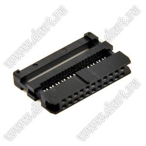 4400-22SR (IDC2-22F, DS1017-22NA2B) розетка IDC, шаг 2,0x2,0мм на плоский кабель (шлейф), имеющий шаг 1,0 мм; 2x11-конт.