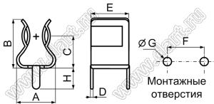 FUC-04 (HC601) держатель предохранителя D=6,3мм; латунь луженая