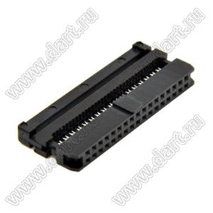 4400-34SR (IDC2-34F, DS1017-34NA2B) розетка IDC, шаг 2,0x2,0мм на плоский кабель (шлейф), имеющий шаг 1,0 мм; 2x17-конт.