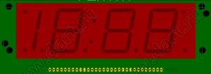 BJ41401JH индикатор светодиодный; 1.4"; 3,5-разр.; 7-сегм.; красный; общий катод