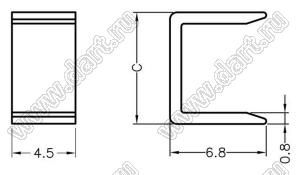 TRCMP-4 фиксатор транзистора; полибутилентерефталат (PBT) (UL); 94V-0; черный,натуральный