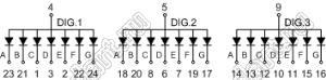 BJ4301DE индикатор светодиодный; 0.4"; 3-разр.; 7-сегм.; оранжевый; общий анод