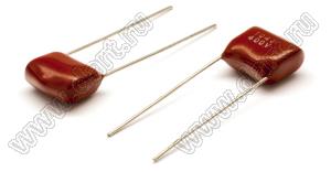 CAPFILM 0.1uF/400VDC (17.5x11.0x6.5mm) P=10.0mm конденсатор пленочный полиэстерный радиальный 0,1мкФ 5% (104J) 400V P=10мм