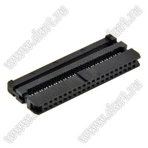 4400-40SR (IDC2-40F, DS1017-40NA2B) розетка IDC, шаг 2,0x2,0мм на плоский кабель (шлейф), имеющий шаг 1,0 мм; 2x20-конт.