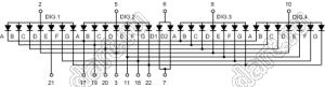 BJ3407FH индикатор светодиодный; 0.3"; 4-разр.; 7-сегм.; красный; общий анод