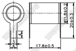 UN2HA-800PR разрядник газовый; Uпр=800V±20%; Iимп.ном.=40kA (±5times); Iимп.макс.=50kA (±5times)