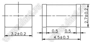 4.5*3.2*2.7 мм (2kA)