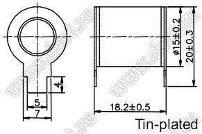 UN2HB-500TR разрядник газовый; Uпр=500V±20%; Iимп.ном.=60kA (±5times); Iимп.макс.=80kA (±5times)