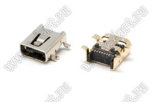 US10-059 розетка мини USB2.0 для поверхностного (SMD) монтажа, 8 конт.