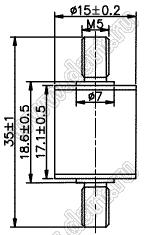 UN2HB-600TL разрядник газовый; Uпр=600V±20%; Iимп.ном.=60kA (±5times); Iимп.макс.=80kA (±5times)