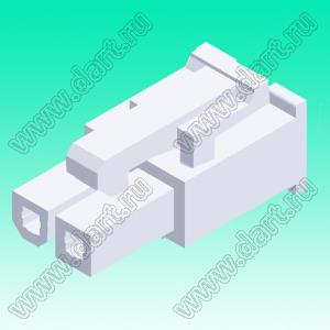 4200HF-02P-1 корпус однорядной розетки на кабель; шаг 4,2мм; 1x2-конт.