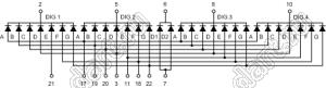 BJ3407EG индикатор светодиодный; 0.3"; 4-разр.; 7-сегм.; желто-зеленый; общий катод