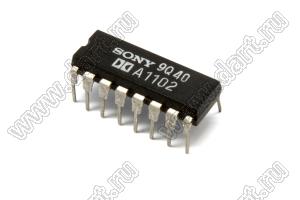 CXA1102P (DIP-16) микросхема шумоподавителя Dolby B; Uпит.=6,5...16,0В; Tраб. -30...+85°C