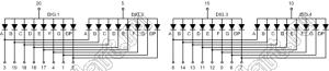 BJ3461HB индикатор светодиодный; 0.36"; 4-разр.; 7-сегм.; синий; общий анод