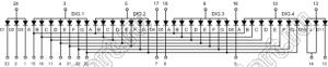 BJ2451BE индикатор светодиодный; 0.25"; 4-разр.; 7-сегм.; оранжевый; общий анод