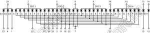 BJ3407BPG индикатор светодиодный; 0.3"; 4-разр.; 7-сегм.; зеленый; общий анод