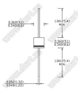 SF64 диод сверхбыстродействующий; D-6; IFM=6А; TRR=35нс; VRRM=200В