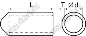 VCP03206G заглушка торца провода; d=3,2мм; L=6,0мм; t=0,8мм; зеленый