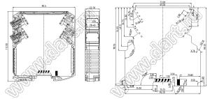 Case SH801-22.5G корпус на DIN-рейку; пластик ABS; зеленый