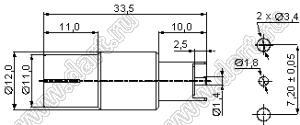 JC3.660.162 (TAC-75KE-1) разъем ВЧ на плату