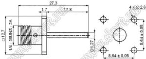 JC3.660.243 (SMA-50KFD-23) разъем ВЧ 50 Ом микрополосковый