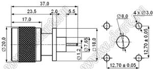 JC3.650.379 (N-50JFD-5) разъем ВЧ микрополосковый