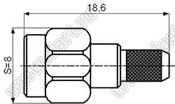 JC3.650.049 (SMA-C-J2) разъем ВЧ 50 Ом для гибкого кабеля