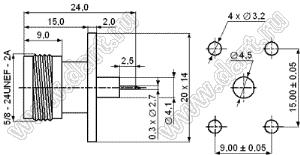 JC3.660.330 (N-KFD-12) разъем ВЧ микрополосковый