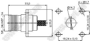 JC3.660.172 (UHF-C-KF3) разъем ВЧ для гибкого кабеля