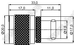 JC3.640.146 (N/BNC-50J/75К) переходник ВЧ