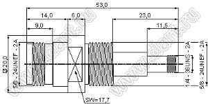 JC3.640.060 (N/SMA-50KKY-1) переходник ВЧ